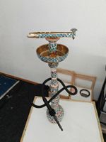 Shisha mit Schmucksteinen verziert goldfarben gebraucht 