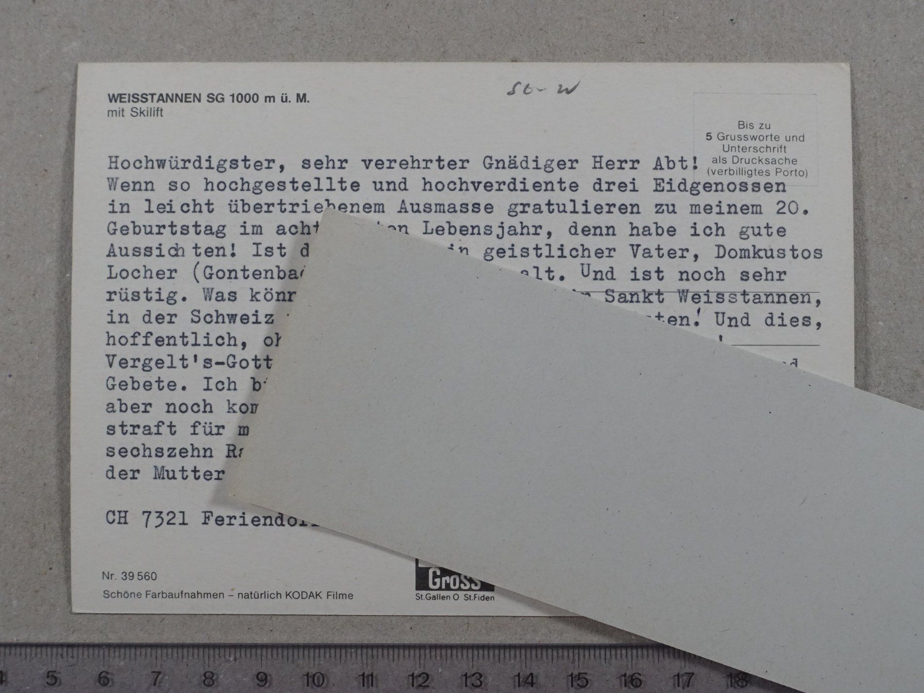 Cartoline postali: Weisstannen SG, belebt, Ski, Kirche – Usato da Lenzburg venduto da fh1 1