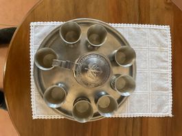 Set da vino in peltro vintage