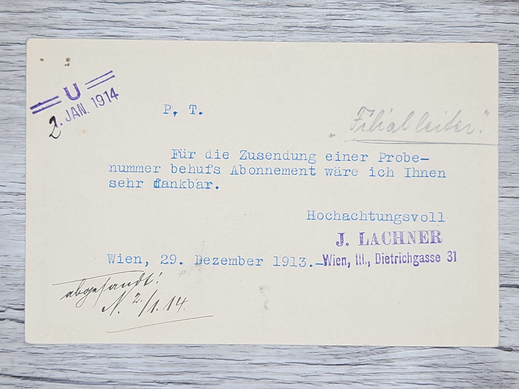 Tutti i francobolli: CL16 Carte Postale + Timbre Autriche 1914 – Usato da Cousset venduto da Patrick_Collections 1