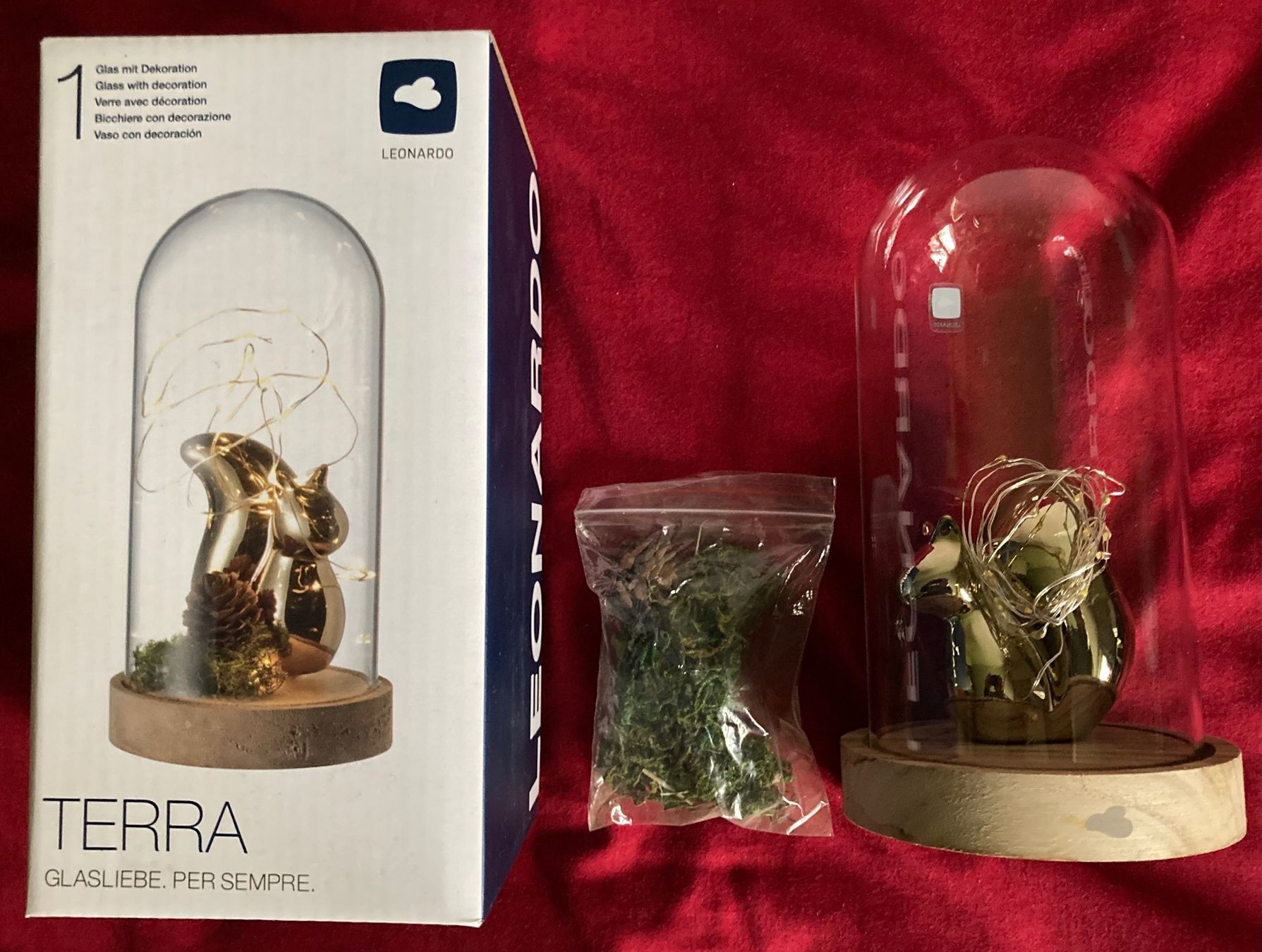 Alle Dekorationen: Glasglocke mit Eichhörnchen, beleuchtet, Marke Leonardo  NEU – Neu und originalverpackt aus Zürich von Gustavo_Bianco 5
