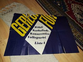 Katholisch-Konservative Volkspartei Wahlplakat, Vintage!