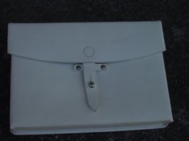 Leder Karten Tasche, kleines Modell weiss, Kapo Bern Polizei