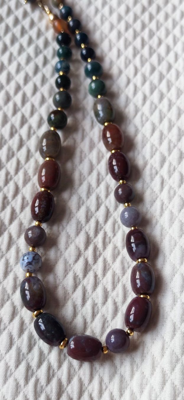 Ketten: Ensemble de bijoux en jaspe  boho/vintage, halskette – Neu und originalverpackt aus Chamoson von OkGeo