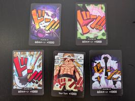 One Piece TCG, 5x Don!! Karten auf Englisch & japanisch