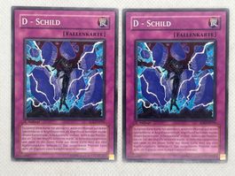Yu-Gi-Oh 2x D - Schild 1. Auflage Fallenkarte