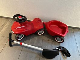 Big Bobby Car mit Anhänger und Schubstange, top Zustand!
