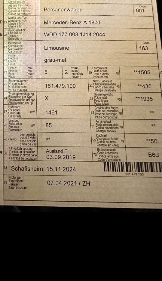 Mercedes-Benz Automobili: Mercedes Benz A.klasse 180d – Usato da st.gallen venduto da arism22 7