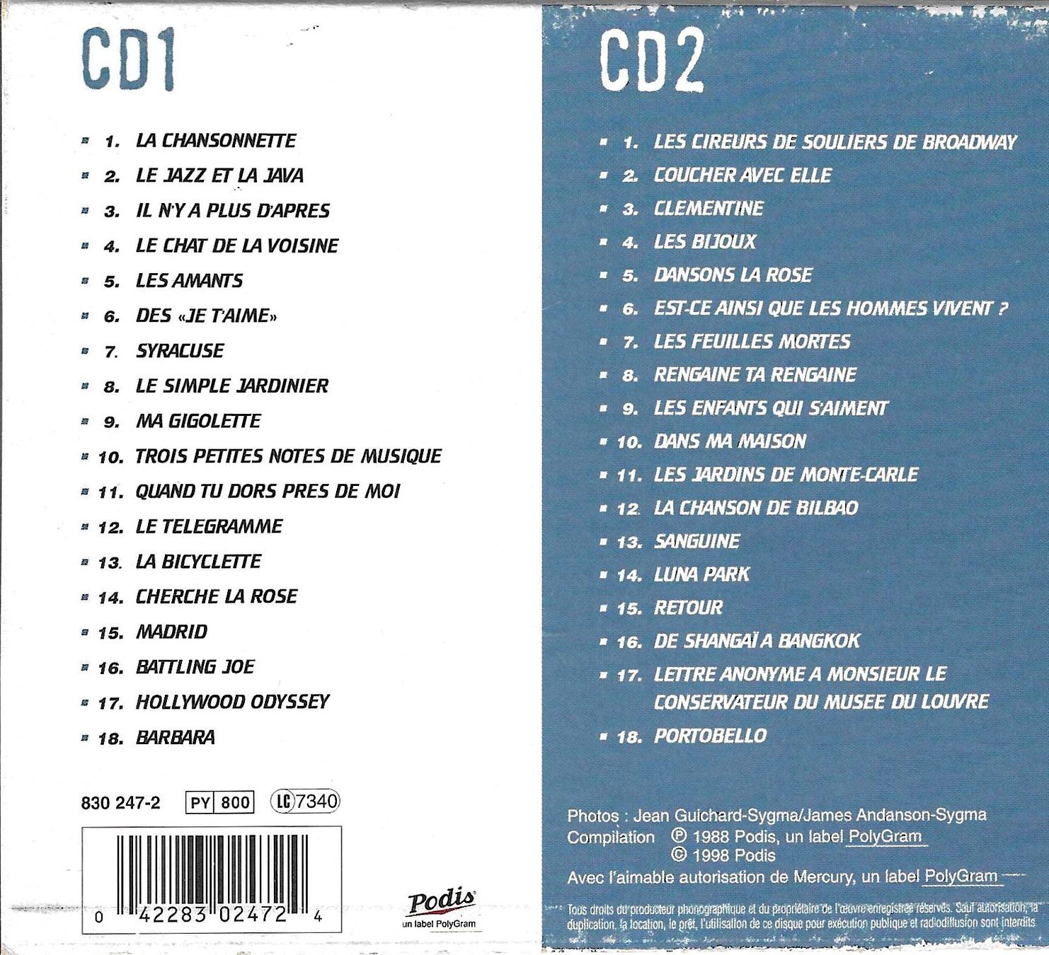 CD: Yves Montand 2 CD's - Ses plus grands succès – Usato da Savagnier venduto da Ne2065 1