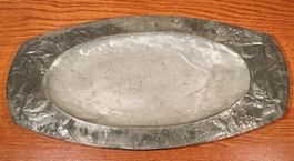 Vintage Pewter Tray, Fish Serving 1900s