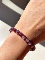 Natürlicher Lepidolith Armband Edelstein Armband 8mm