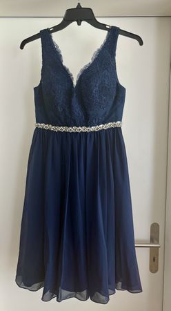 Elegant Navy Blue Lace Dress - Perfect for Summer Events