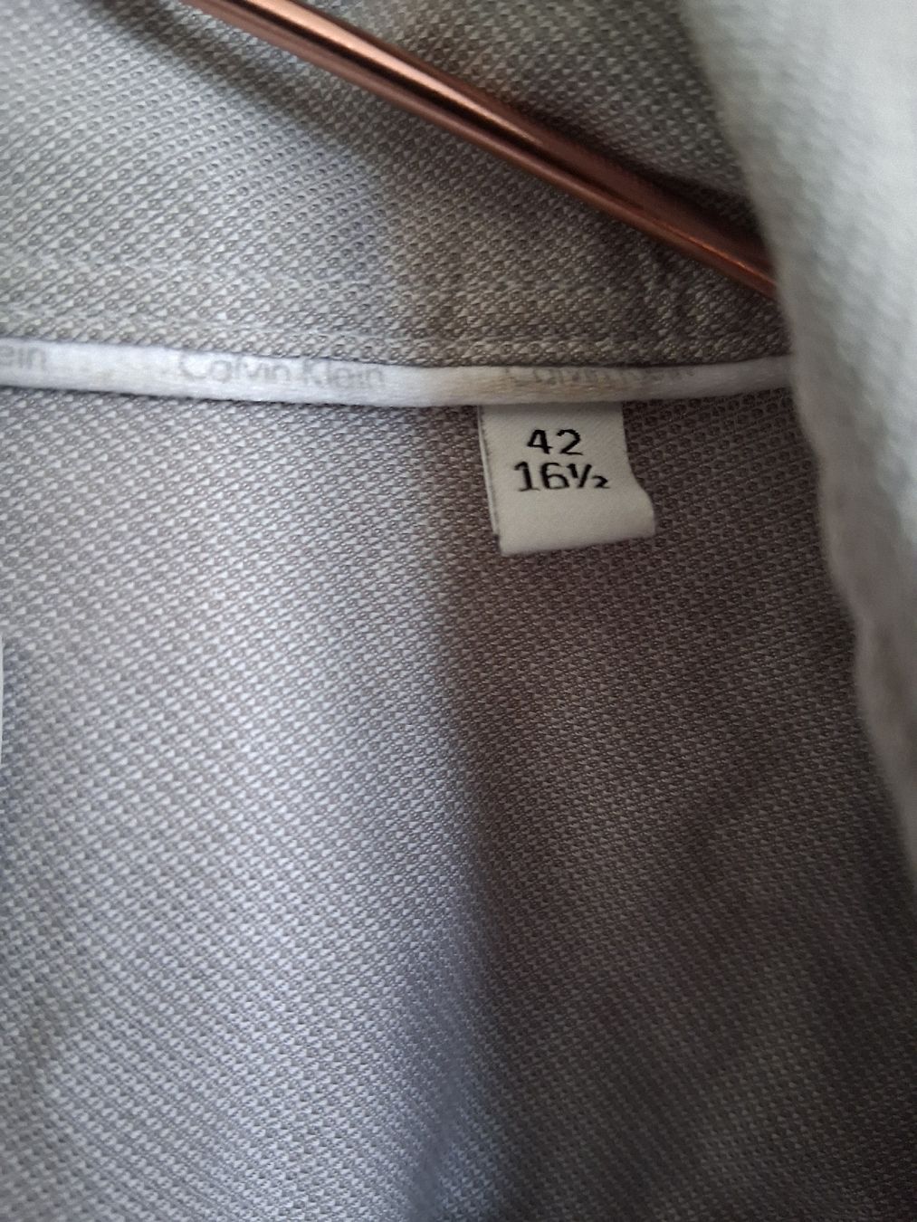 Calvin Klein Camicie: Calvin Klein Hemd Gr. 42 Slim Fit grau – Usato da Zürich venduto da Leders 3