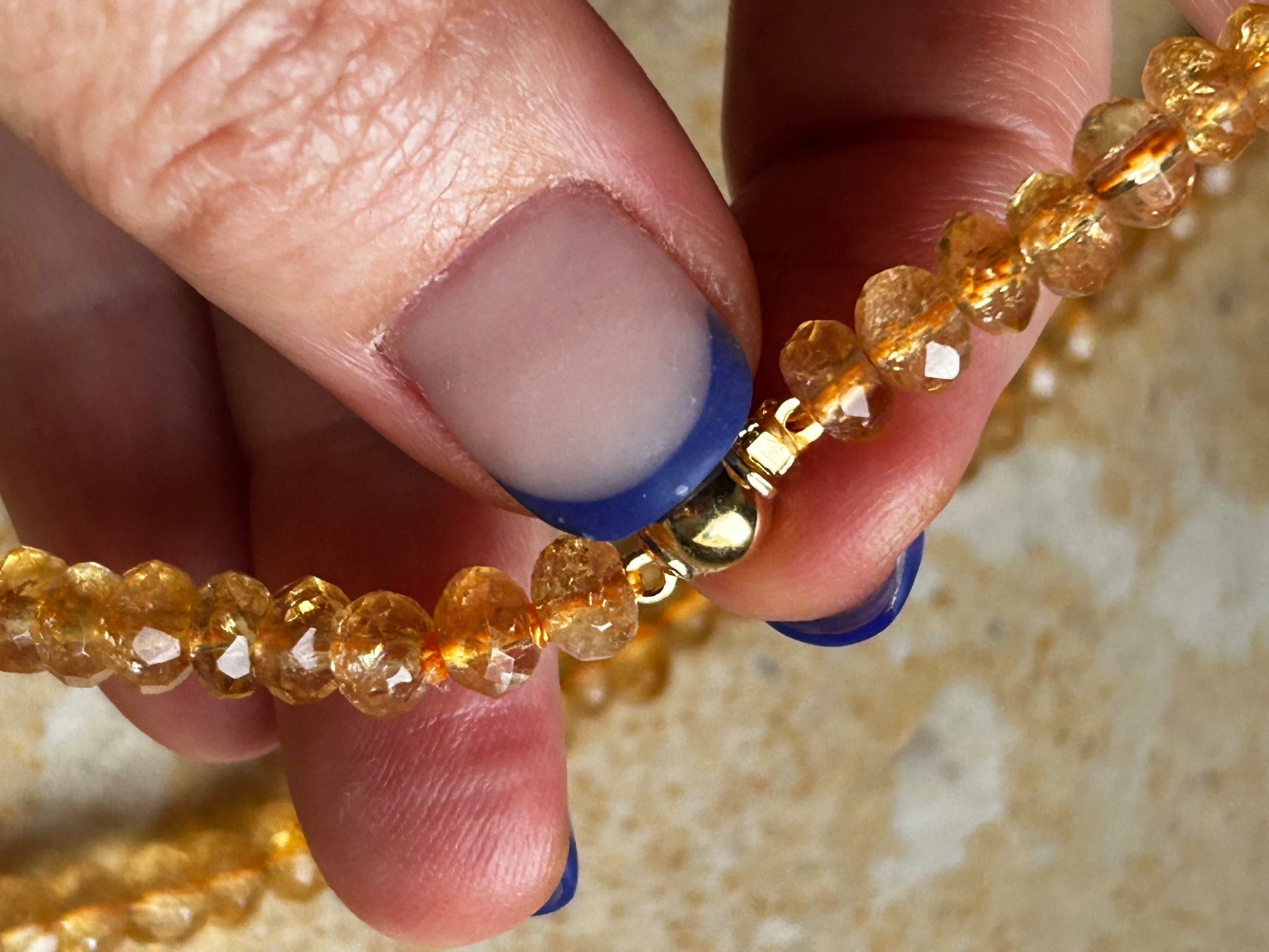 Catenine: Halskette TURMALIN orange Goldverschluss – Nuovo (secondo la descrizione) da Dittingen venduto da Bijoubelle 3