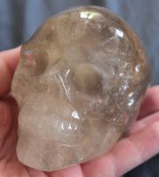 NEU Rauchquarz Kristallschädel Totenkopf keine Kette 915 Gr.