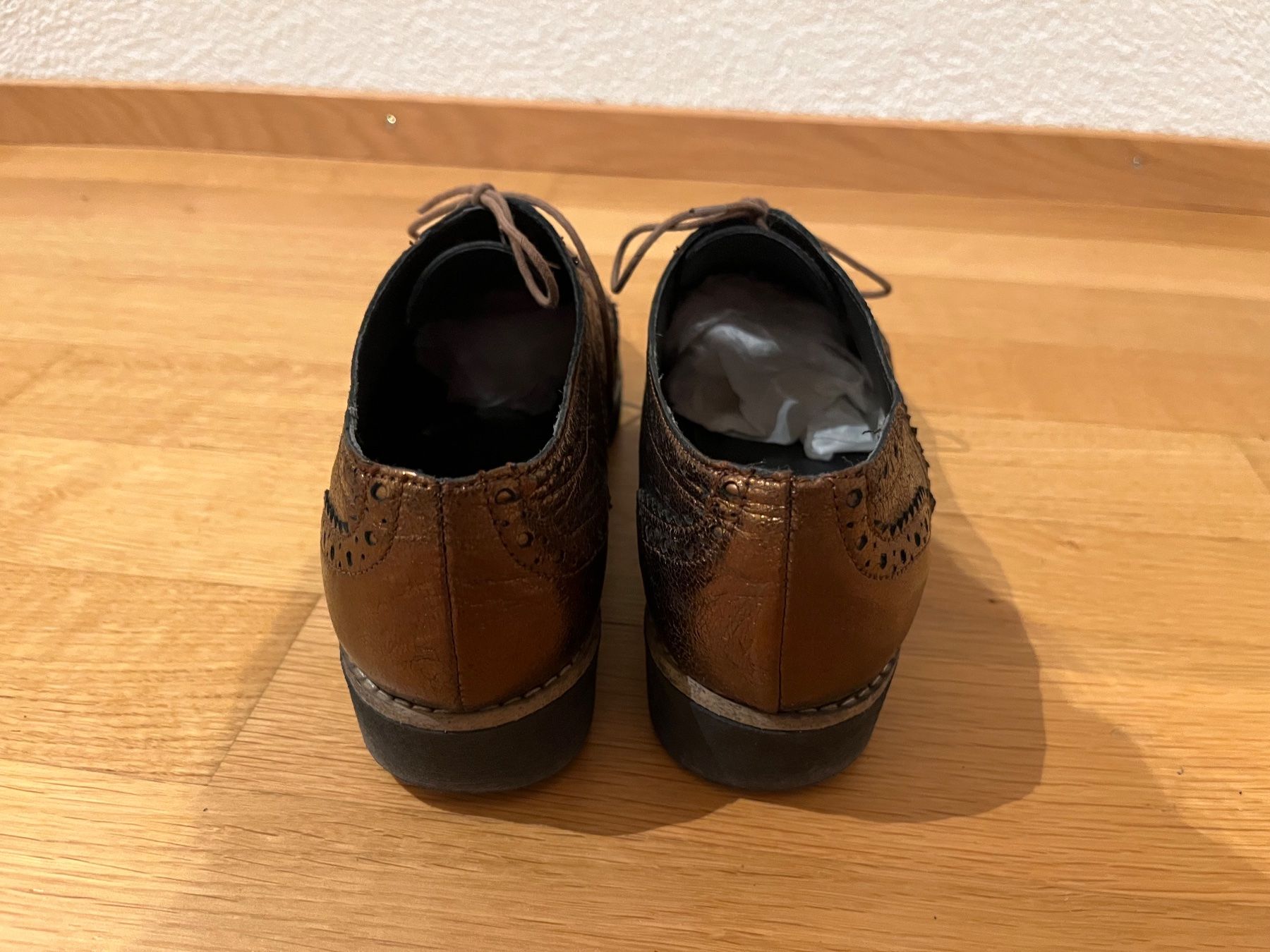 Dune London Scarpe da donna: Dune Leder Schnürschuhe Bronze-Gold Gr39 – Usato da Wollerau venduto da bri_s9qv 2