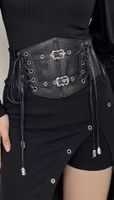 Ceinture Corset Large à Lacets & Boucles Style Gothique
