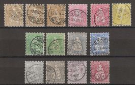 1867 - 1874 : Helvetia  Nr.  37 - 43  : KP 1040.--