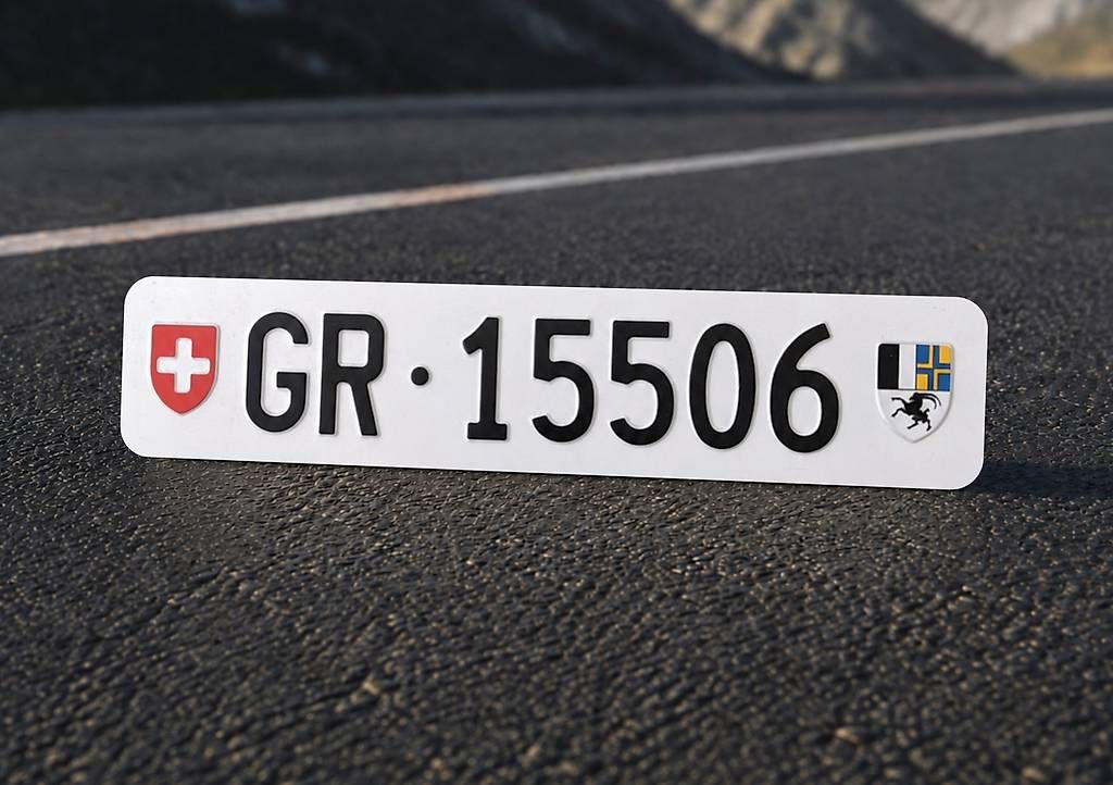 Insegne: GR Autonummer/Kontrollschild – Usato da Chur venduto da autonummer-gr.ch
