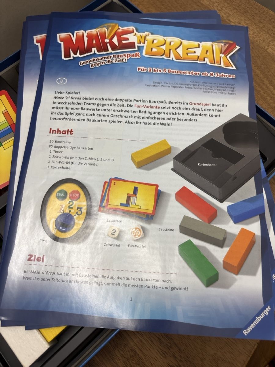 Ravensburger Giochi: Make 'n' Break Gesellschaftsspiel Ravensburger 2-5 Spieler – Usato da Kriens venduto da mir_v8ww 2