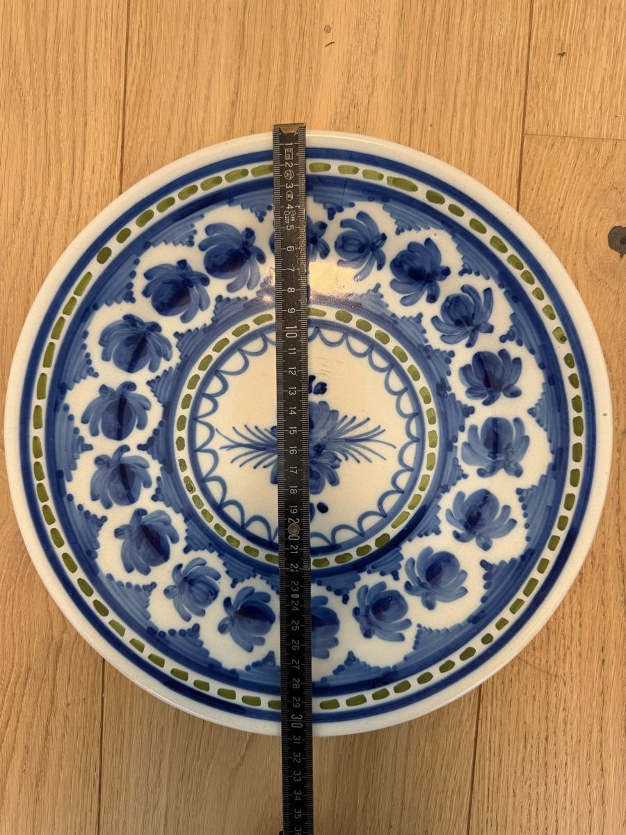 Teller: Vintage Figas Keramik Wandteller, Djo 48, Handbemalt – Gebraucht aus Horn von HanSolo. 1