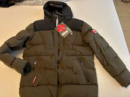 Daunenjacke Anapurna khakimit Kapuze neu mit Etikett xl