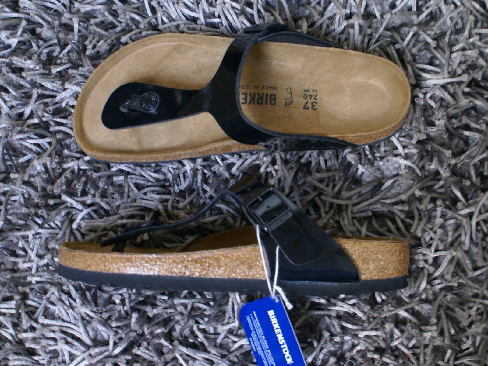 Birkenstock Scarpe da donna: Birkenstock, Gizeh, Gr. 37, schwarz, NEU – Nuovo e nell'imballaggio originale da Wattwil venduto da glueck 2
