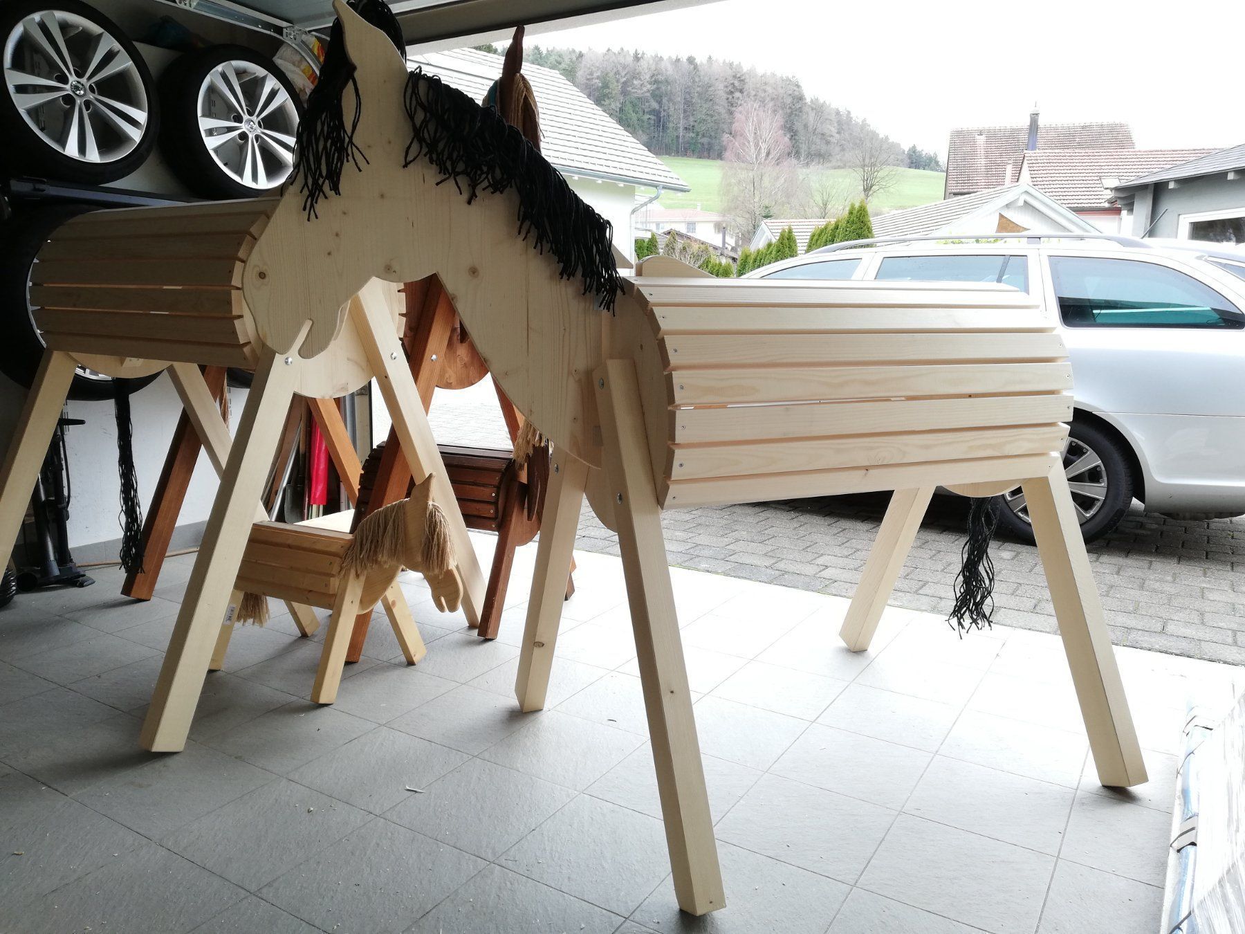 Giocattoli: Holzpferd Spielpferd, Grösse XL – Nuovo e nell'imballaggio originale da Wiezikon b.Sirnach venduto da Asti75