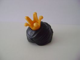 Playmobil - schwarze Haare mit Krönlein