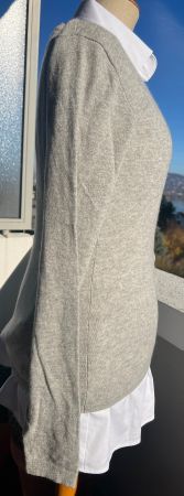 Cashmere Strickjacke grau, Grösse L
