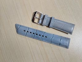 Hirsch Uhrenarmband, hellblaues Leder, 20 mm, neuwertig