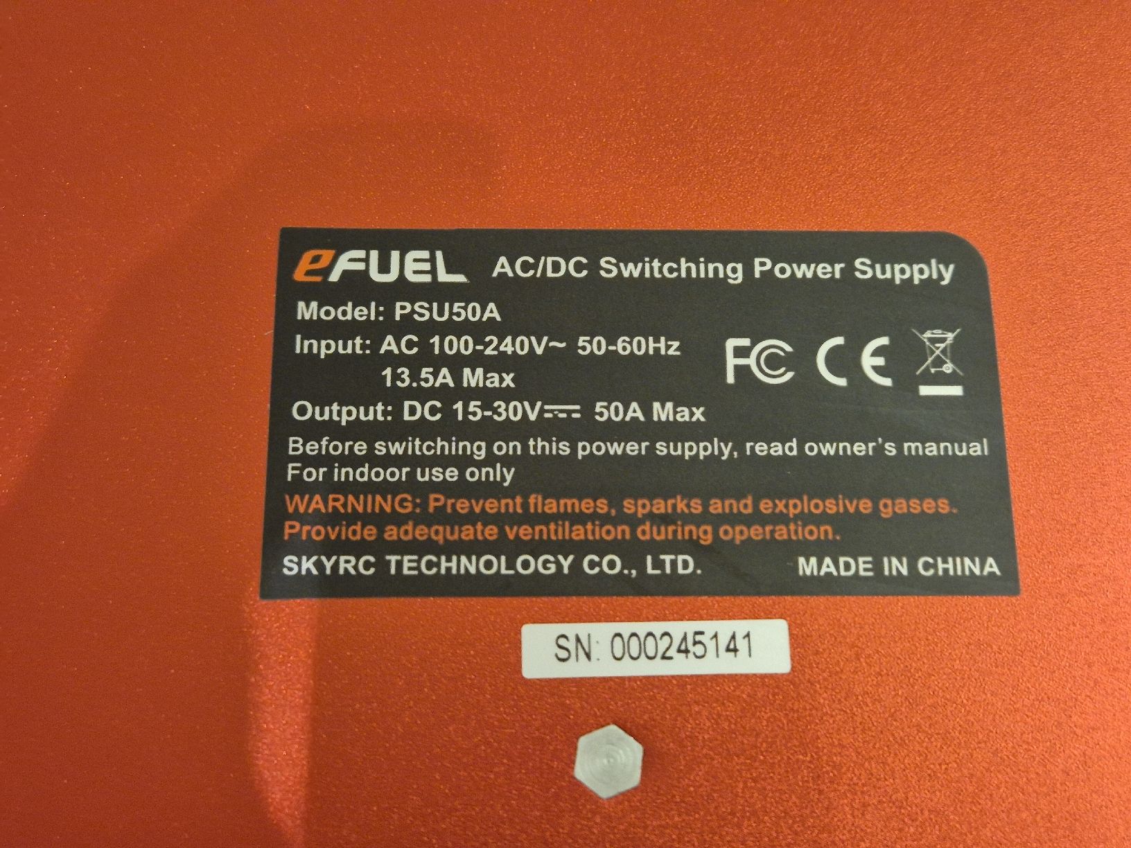 Batterie, Caricabatterie & Alimentatori: eFUEL PSU50A Netzteil 1200W 15-30V 50A – Usato da Merenschwand venduto da Wobisch 4
