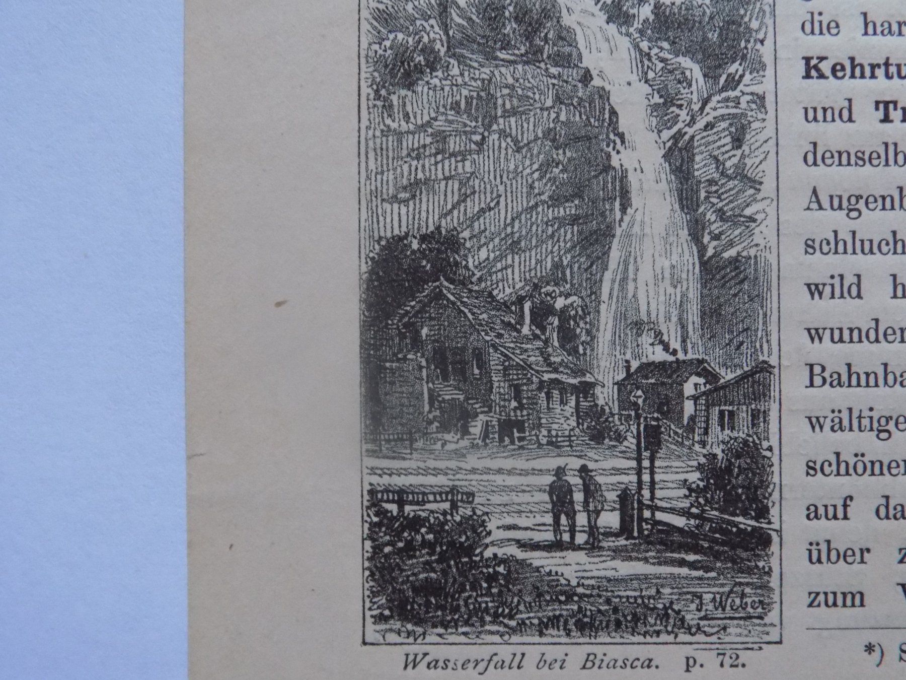 Gravures: Wasserfall bei Biasca – D'occasion à Risch par Antikfee 3