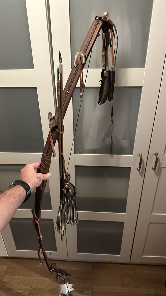 Tiro con l'arco: Bogen mit Pfeilen, Leder handgemacht antik Look – Usato da Schönenberg ZH venduto da mic_mks9 1