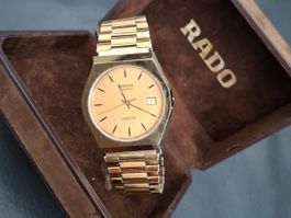 Rado Diastar, vergoldet, 113.0144.3, schöner Zustand mit Box