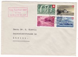 Lettre de Bern cachet BPA A421 pour Zürich 13.VII.47