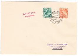 Lettre de Arbon BPA A11 pour Luzern le 27.IV.37
