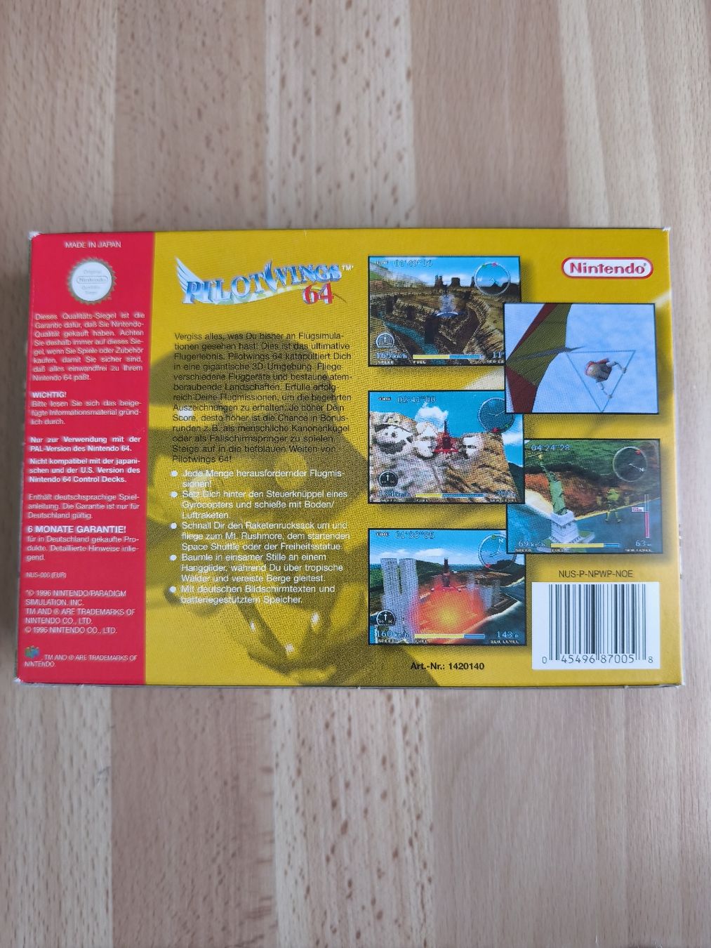Nintendo Giochi: Pilotwings 64 Nintendo 64 OVP - PAL Version – Usato da Frauenfeld venduto da Odanos 2