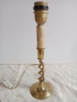Vintage Messing Lampe Spirale Funktioniert ohne Schirm