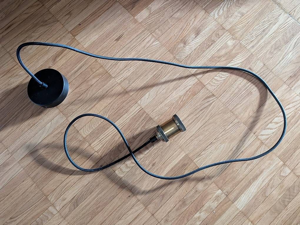 Lampadari & plafoniere: Vintage Cord Pendelleuchte Gold - Philips – Usato da Brüttisellen venduto da LouBeks 1