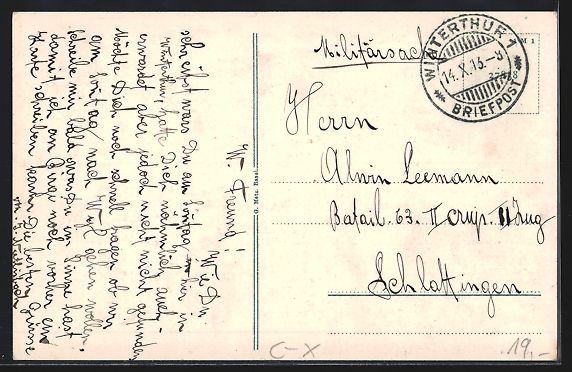 Cartoline postali: Winterthur, Partie in der Untertorgasse – Usato da Berlin venduto da bartko-reher 1