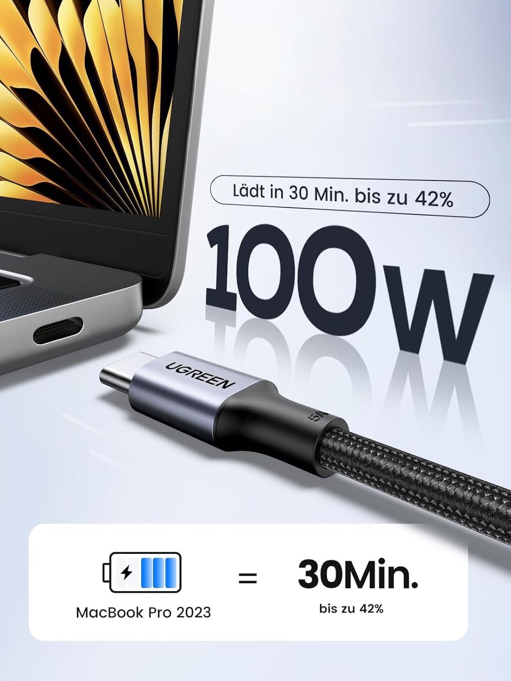Ugreen Câbles: UGREEN USB C auf USB C Kabel 100W 1m – Neuf (Voir description) à Chur par Pavan 3