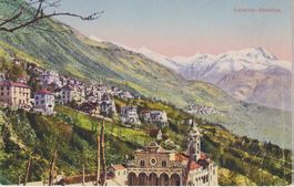 AK Locarno - Orselina, panirama a colori, inizio 1900