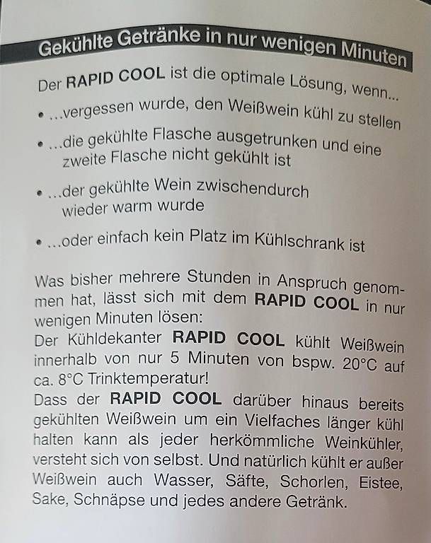 Carafes: Kühldekanter 375ml "Rapid Cool" von Eisch – Neuf (Voir description) à Heimberg par cards_by_isa 2