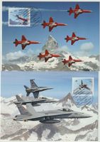 2 Maximumkarten Schweizer Luftwaffe, Militär, FDC 2014