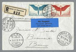 1930, FLUGBRIEF ZÜRICH-BERN 26.IV.30, - BIEL 27.VI (ANK.-0)