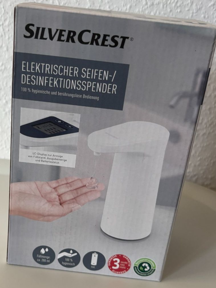 Portasapone: ELEKTRISCHER SEIFEN-/DESINFEKTIONSSPENDER Nr.9 – Nuovo e nell'imballaggio originale da Wallisellen venduto da AS.TZ.
