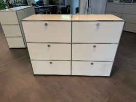 USM Haller Highboard reinweiss 6 Klappen