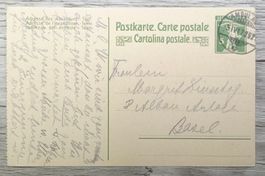TR52 Carte Postale + Timbre Suisse 1917
