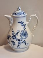 Original Blau Saks Zwiebelmuster Kaffeekanne mit Deckel